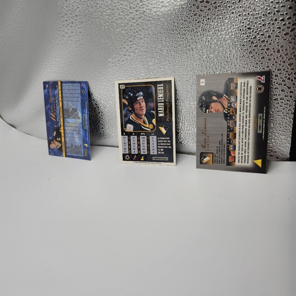Lot of 3 Hockey Cards Holographic Mario Lemieux Pittsburgh Penguins - Picture 2 of 8
